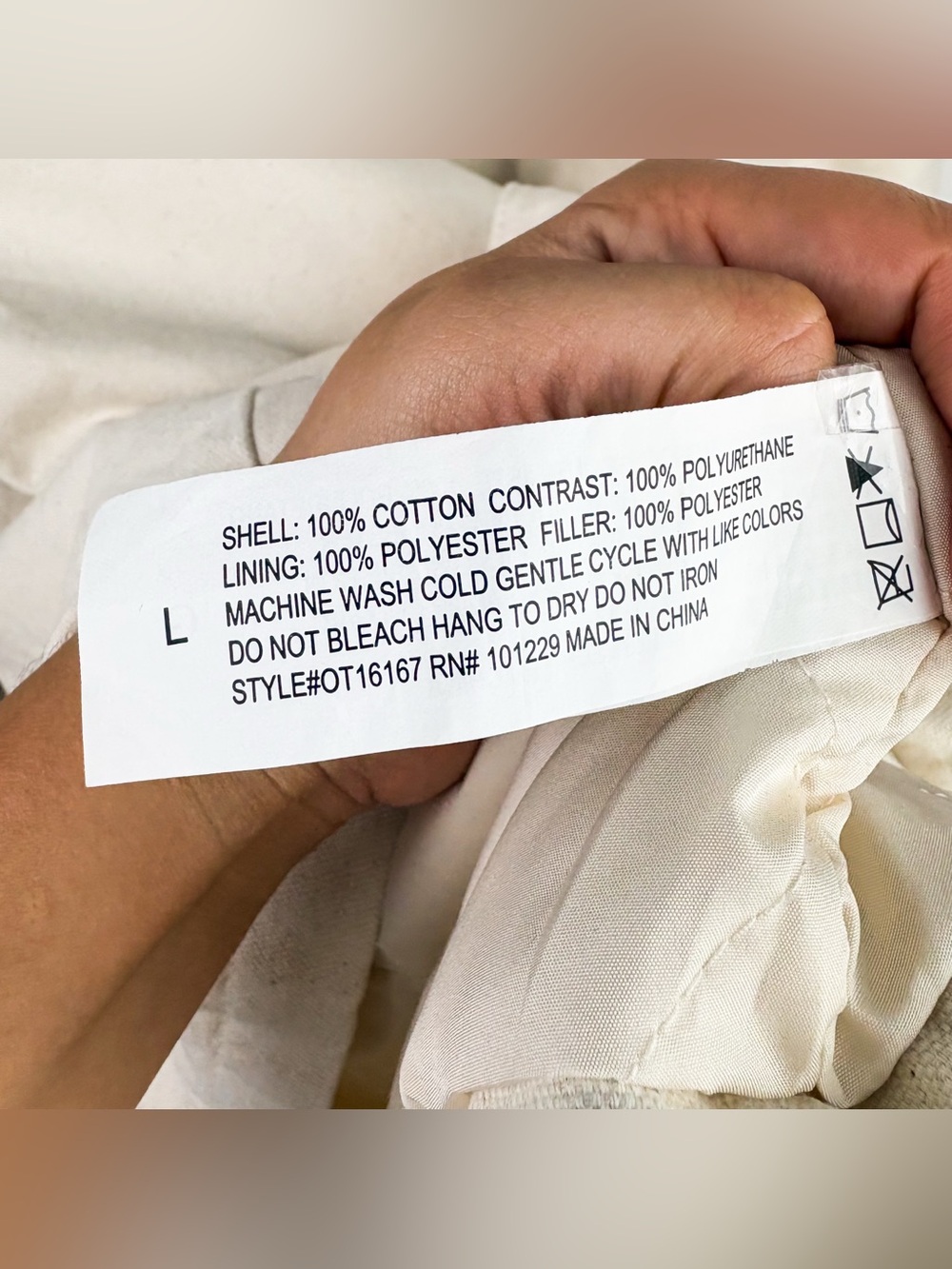 Chore Jacket Barn Coat 100% Cotton Canvas Leather Collar Quilted Outdoor White - Picture 6 of 7